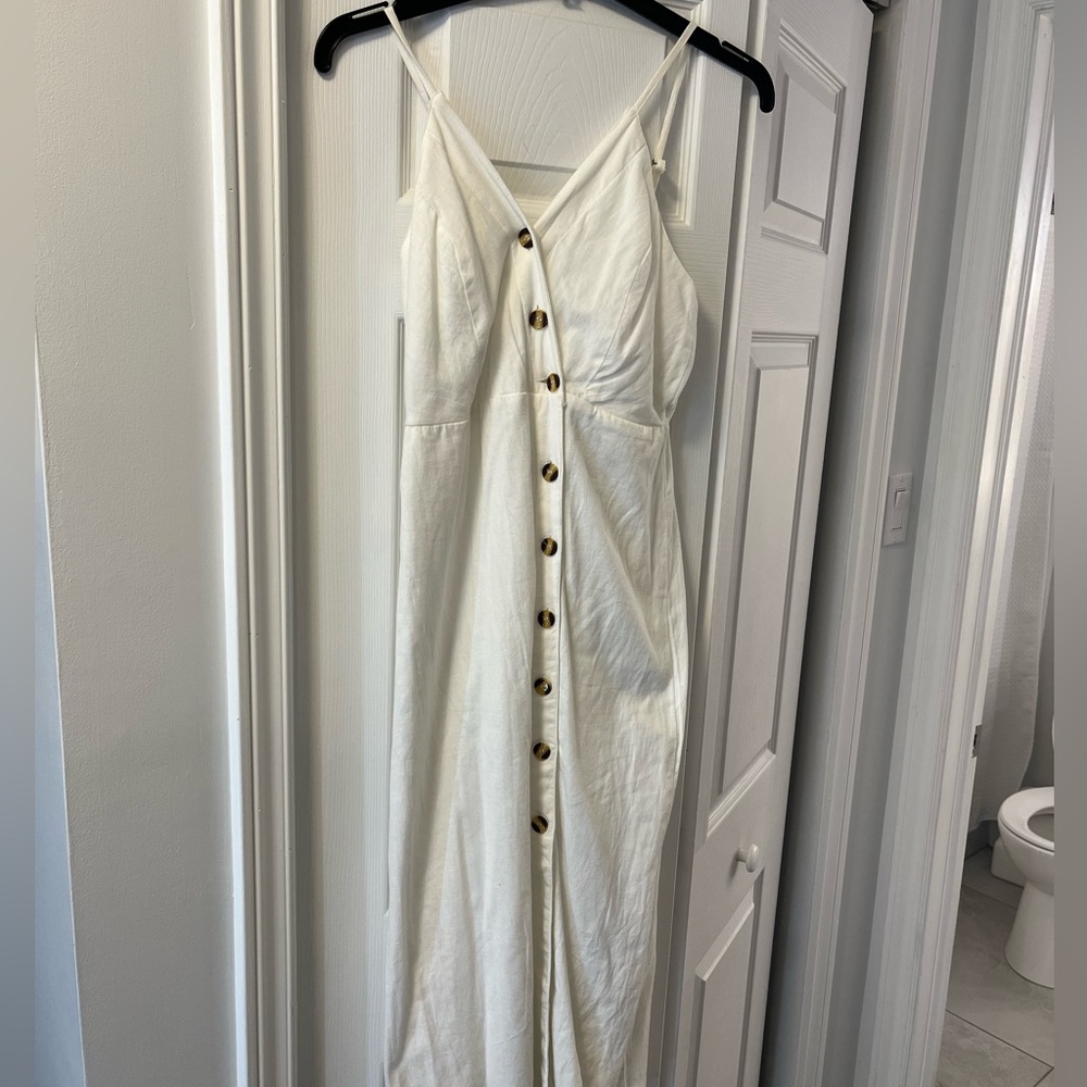 White cotton maxi sundress, unworn with tags.